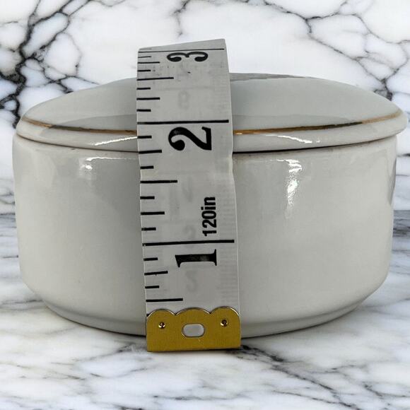 Whimsical Holiday Lidded Trinket Dish Christmas Tree & Tealight Candles - Picture 8 of 10